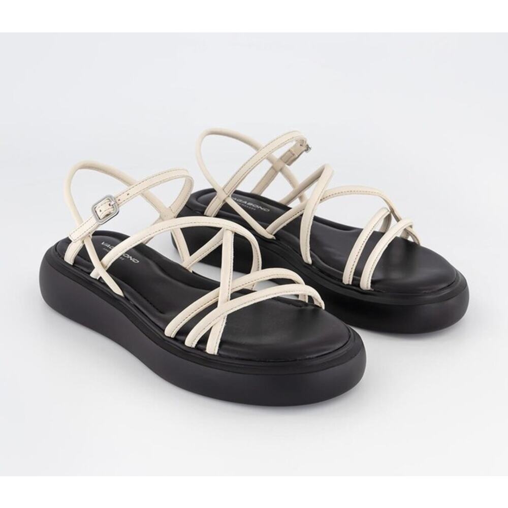 Vagabond Shoemakers Blenda Strappy Sandals Ivory Off-White Spring Summer Casual - Picture 2 of 13